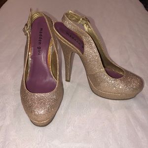 Gold Glitter Heel size 7